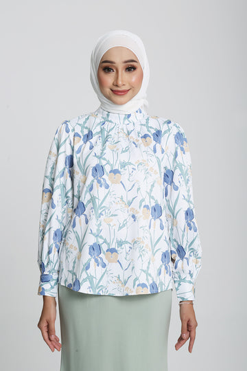 The Botani Floral Blouse in White